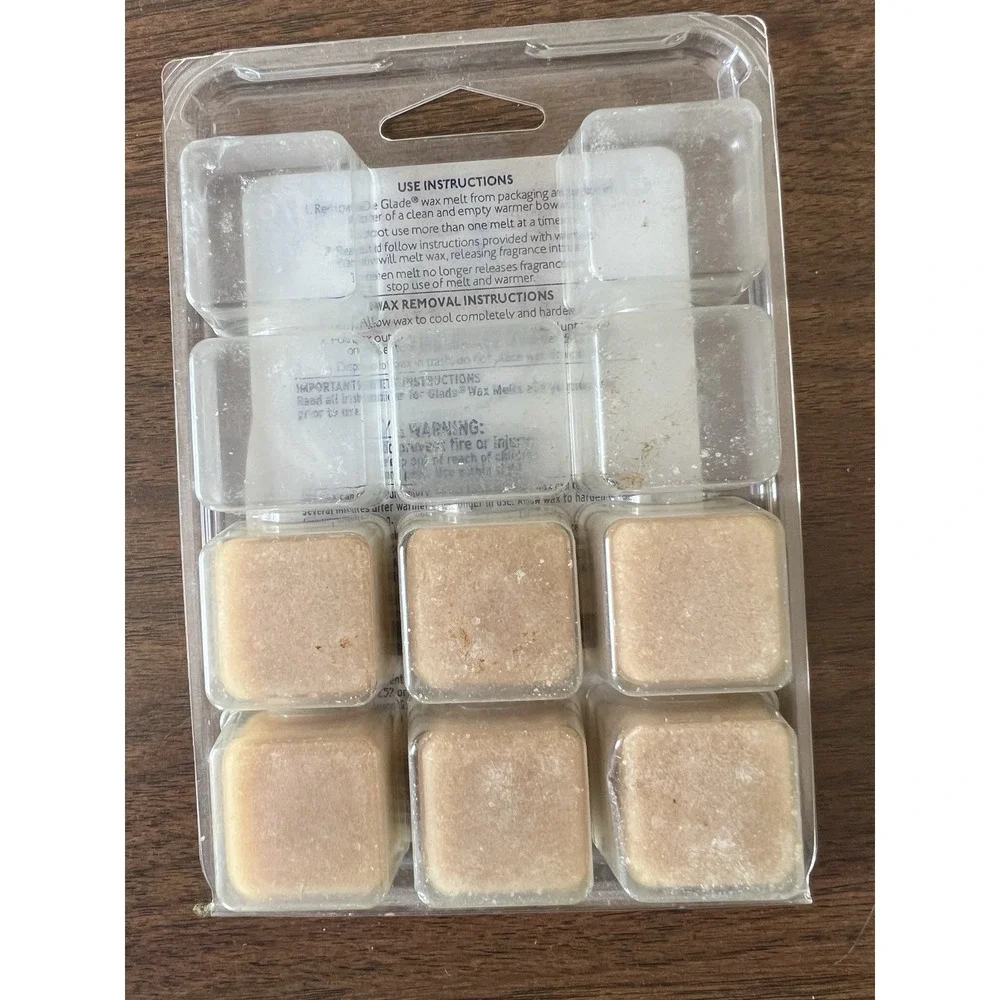 Glade Wax Melts Air Freshener Cashmere Woods 6 Count Refill 4.26oz
